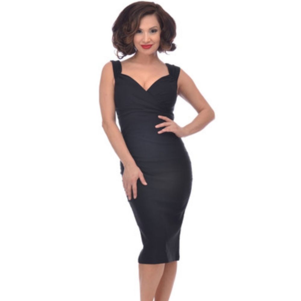 Modcloth/Rock Steady Pinup Style Black Dress